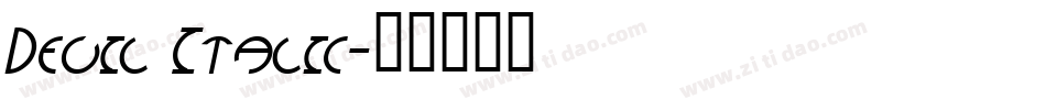 Devil Italic字体转换